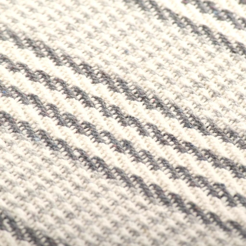 vidaXL vidaXL Cotton Throw Blanket 125x150 cm Grey with Tassels - Blankets Throws