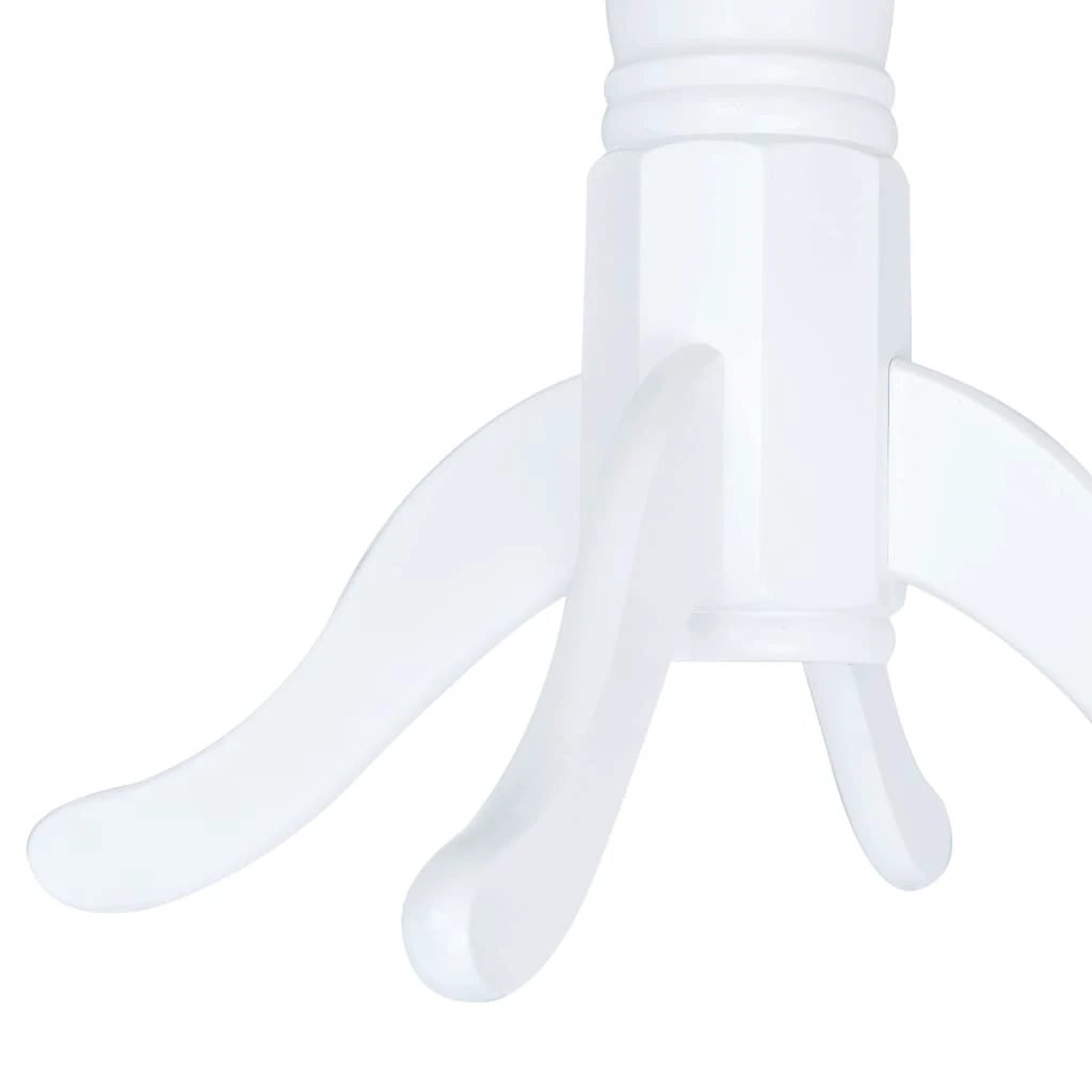 vidaXL Dining Table White 106 cm Solid Rubber Wood by vidaXL