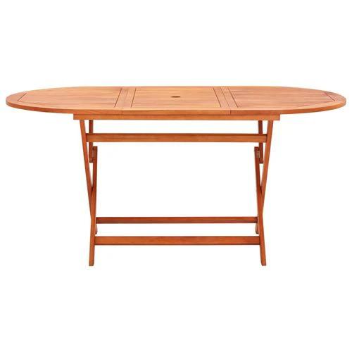 vidaXL 7 Piece Outdoor Dining Set Grey Solid Eucalyptus Wood and Textilene by vidaXL