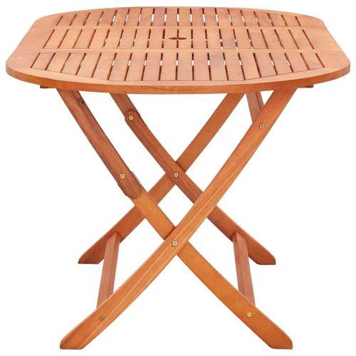 vidaXL vidaXL 7 Piece Outdoor Dining Set Grey Solid Eucalyptus Wood and Textilene - Garden Set