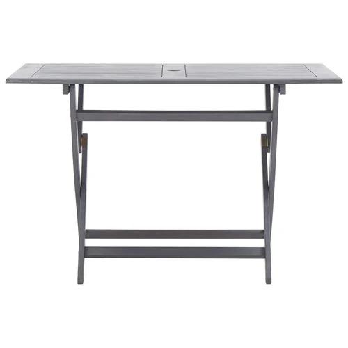 vidaXL vidaXL 5 Piece Garden Dining Set Solid Acacia Wood Grey - Garden Set