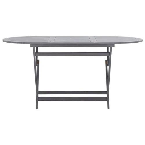 vidaXL vidaXL 7 Piece Garden Dining Set Solid Acacia Wood Grey - Garden Set