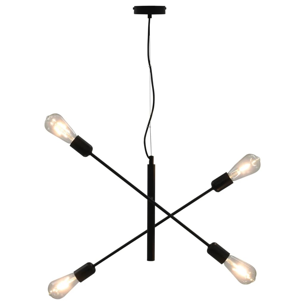 vidaXL Modern Four Arm Ceiling Light E27 Filament Bulbs Rotatable For Living Rooms And Hallways - Ceiling Lights