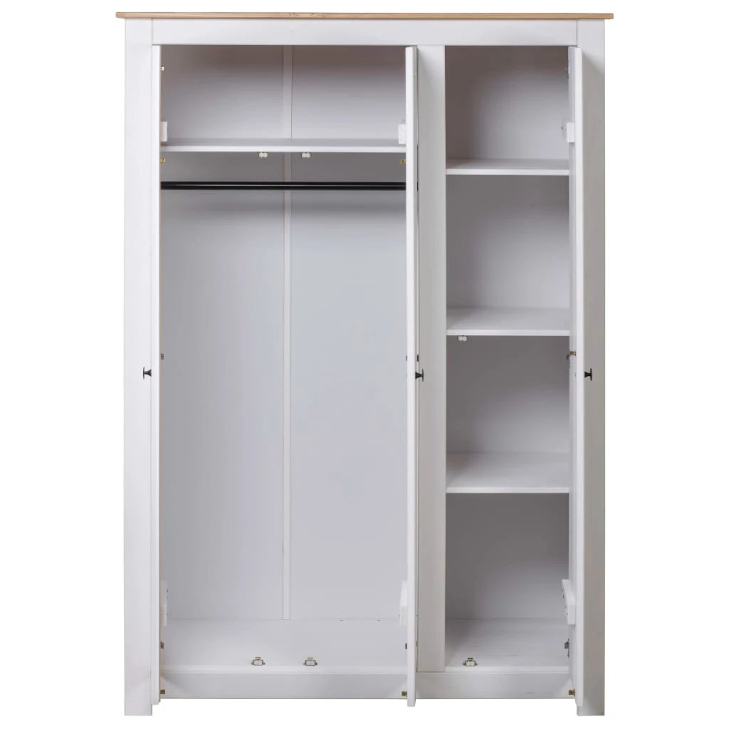 vidaXL vidaXL 3-Door Wardrobe 118x50x171.5 cm Pine Panama Range - Wardrobe