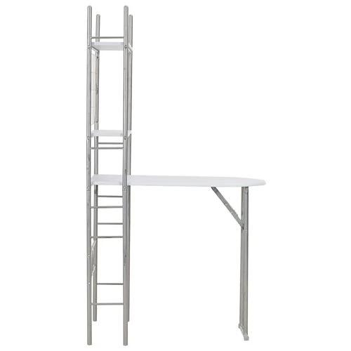 vidaXL 3 Piece Folding Dining Set with Storage Rack for Space-Saving Solutions in Homes and Restaurants by vidaXL