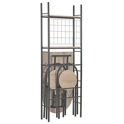 vidaXL vidaXL 3 Piece Folding Dining Set with Storage Rack for Space-Saving Solutions in Homes and Restaurants -