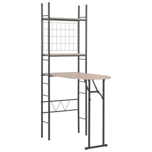 vidaXL vidaXL 3 Piece Folding Dining Set with Storage Rack for Space-Saving Solutions in Homes and Restaurants -