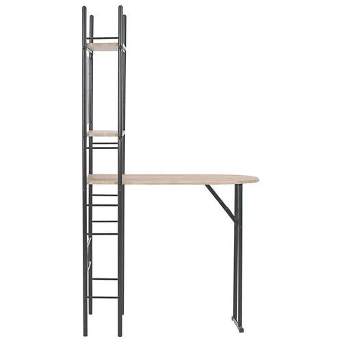 vidaXL vidaXL 3 Piece Folding Dining Set with Storage Rack for Space-Saving Solutions in Homes and Restaurants -