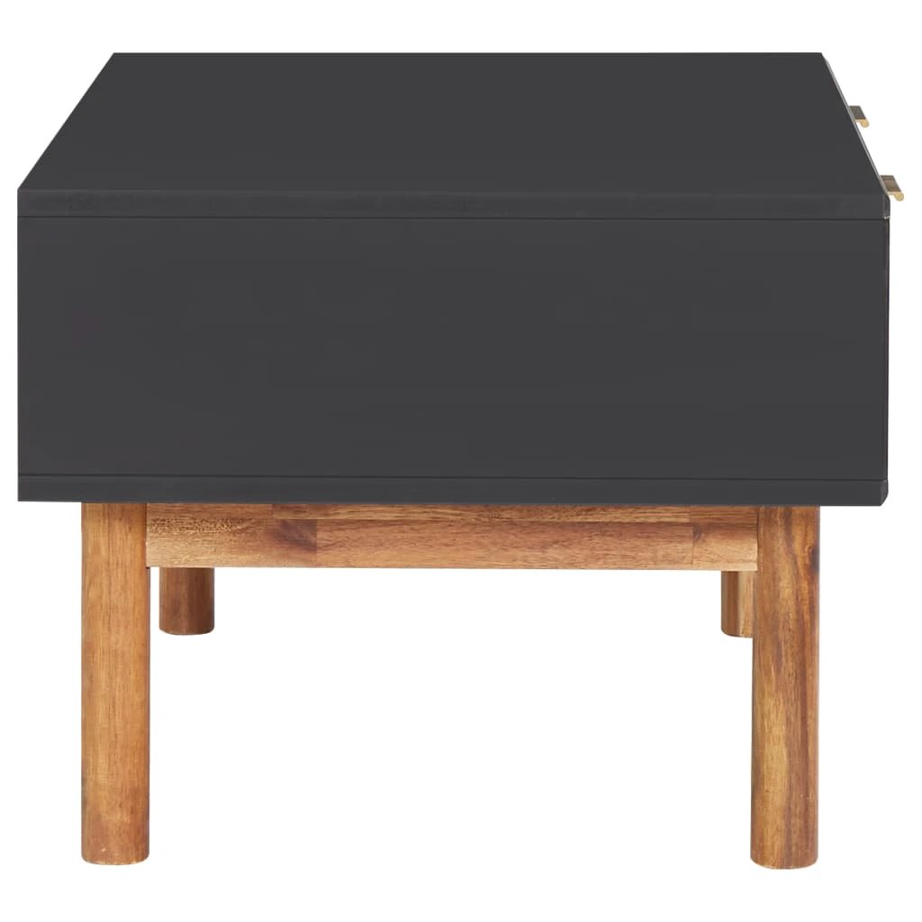 vidaXL SolidAcacia Coffee Table 90x50x40cm Two Drawers - Coffee Table