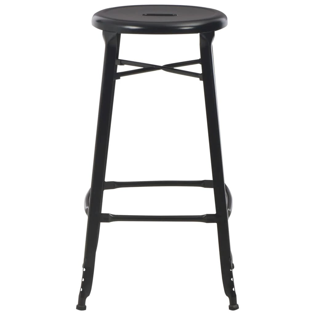 vidaXL VidaXL Bar Stools 4 Pcs Black Pinewood Seats For Kitchen - Bar Stool