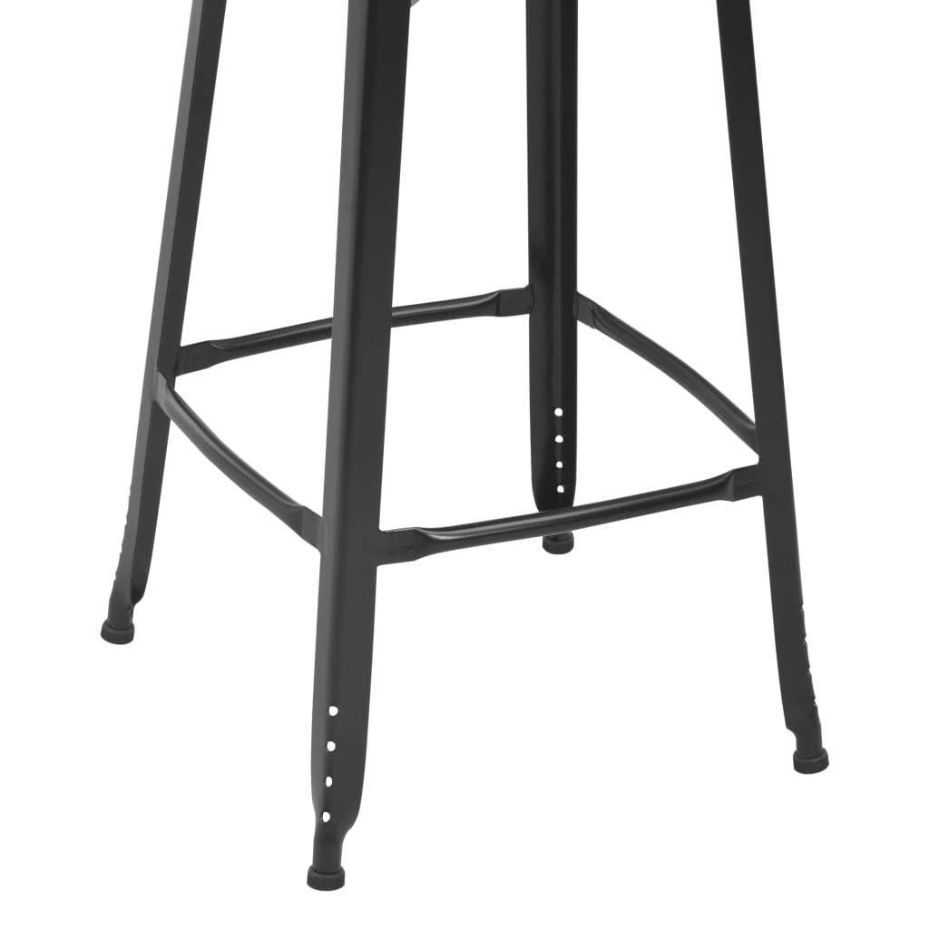 vidaXL VidaXL Bar Stools 4 Pcs Black Pinewood Seats For Kitchen - Bar Stool