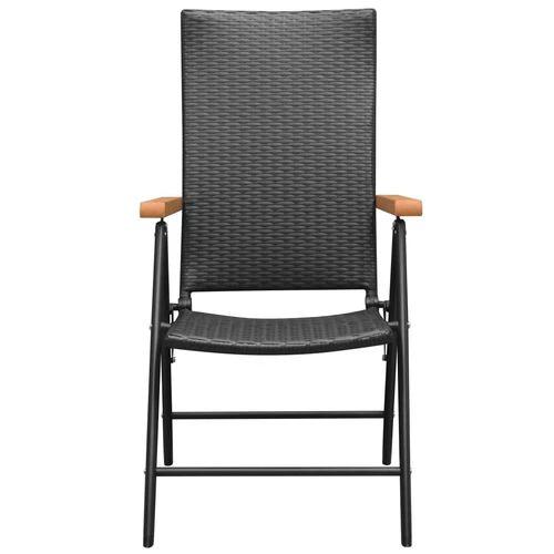 vidaXL vidaXL 3 Piece Garden Dining Set with Weather-Resistant PE Rattan and Stylish WPC Armrests for Outdoor Entertaining - Garden Set