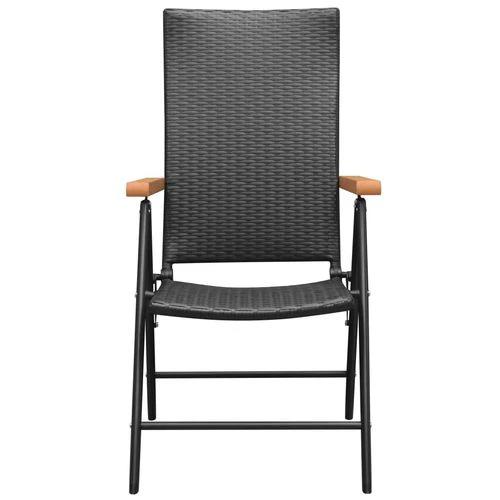 vidaXL 3 Piece Garden Dining Set with Weather-Resistant PE Rattan and Stylish WPC Armrests for Outdoor Entertaining by vidaXL