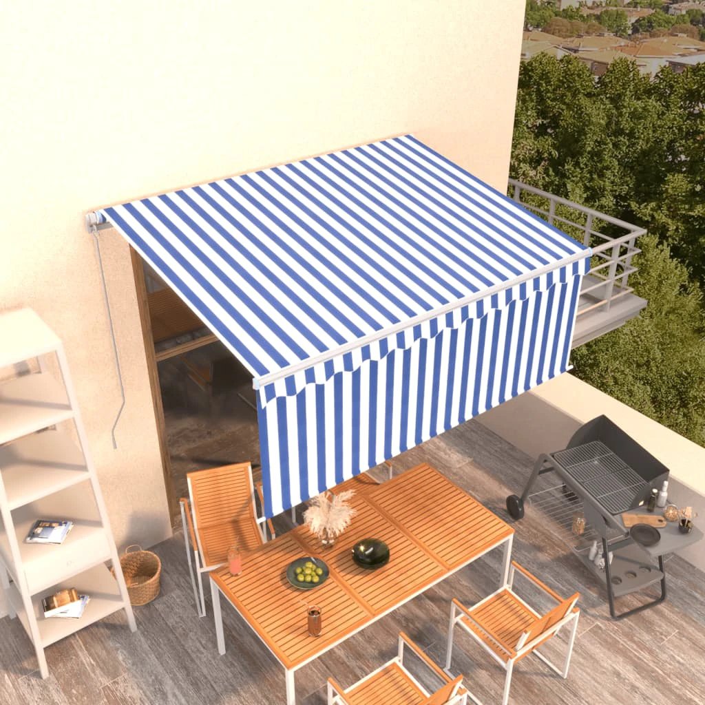 vidaXL VidaXL Awning 3x2.5m Blue White Outdoor - Cover