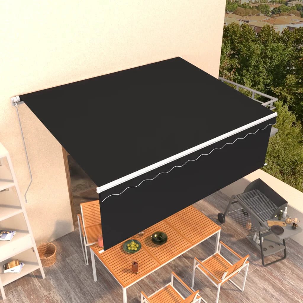 VidaXL Awning 3x2.5m Blue White Outdoor by vidaXL