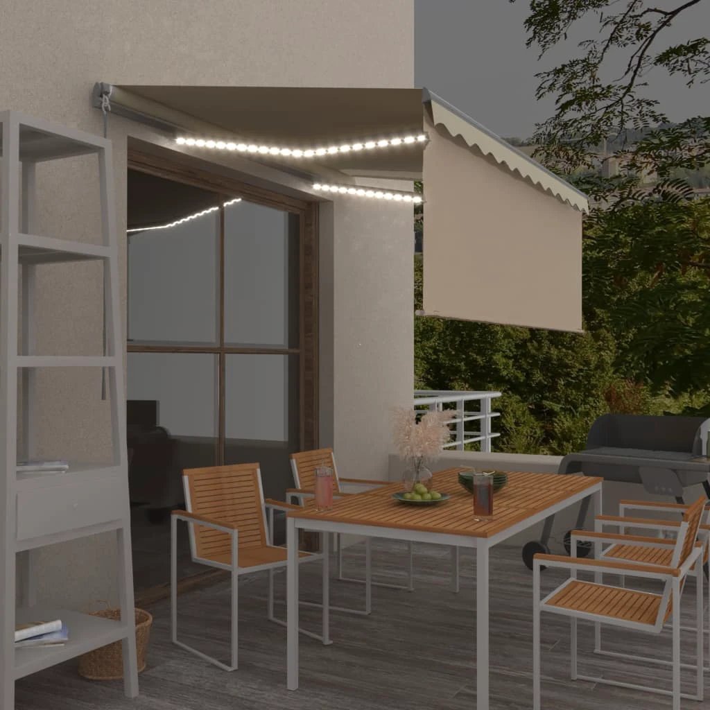 VidaXL Retractable Awning 3x2.5m Blind LED Patio by vidaXL