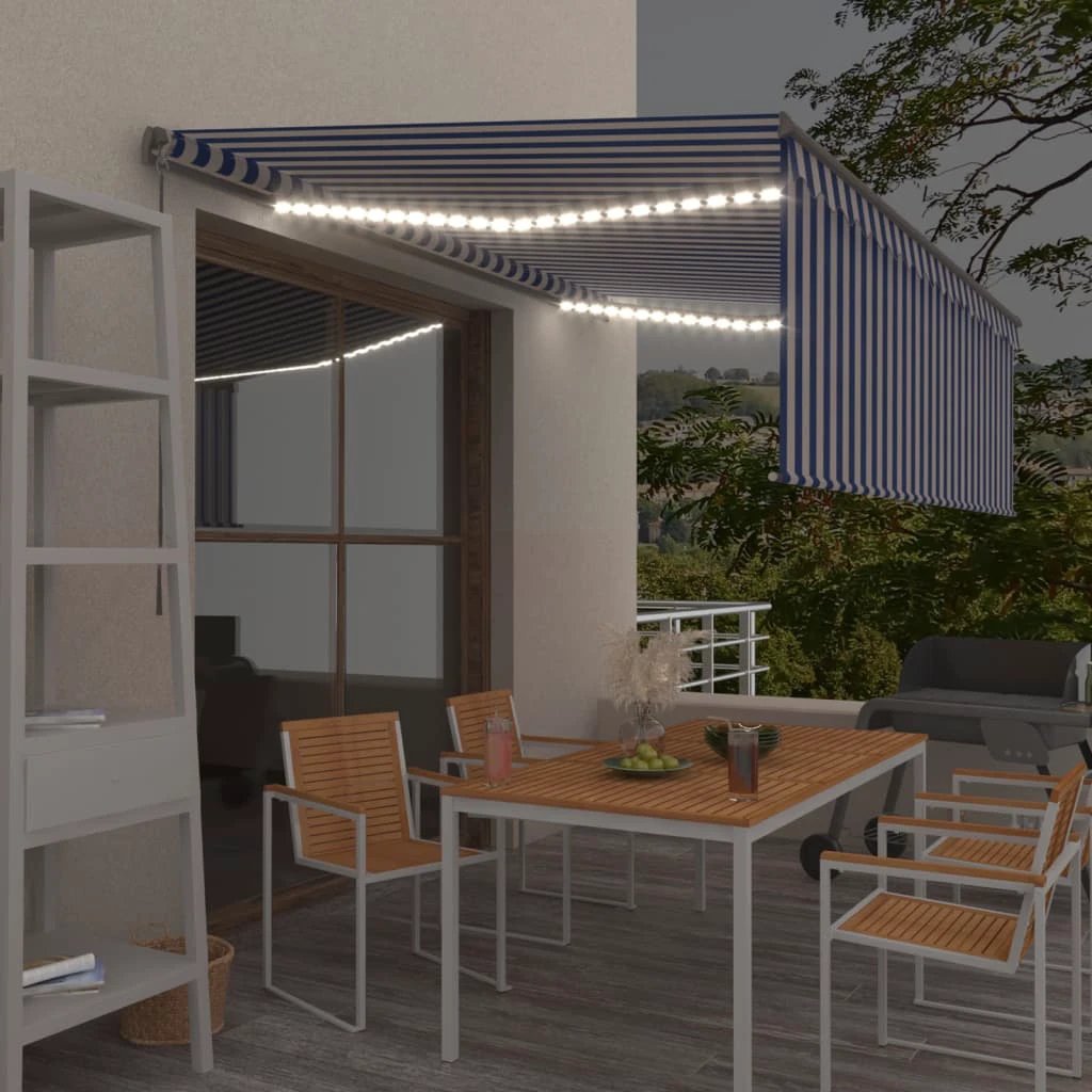 VidaXL Retractable Awning 3x2.5m Blind LED Patio by vidaXL