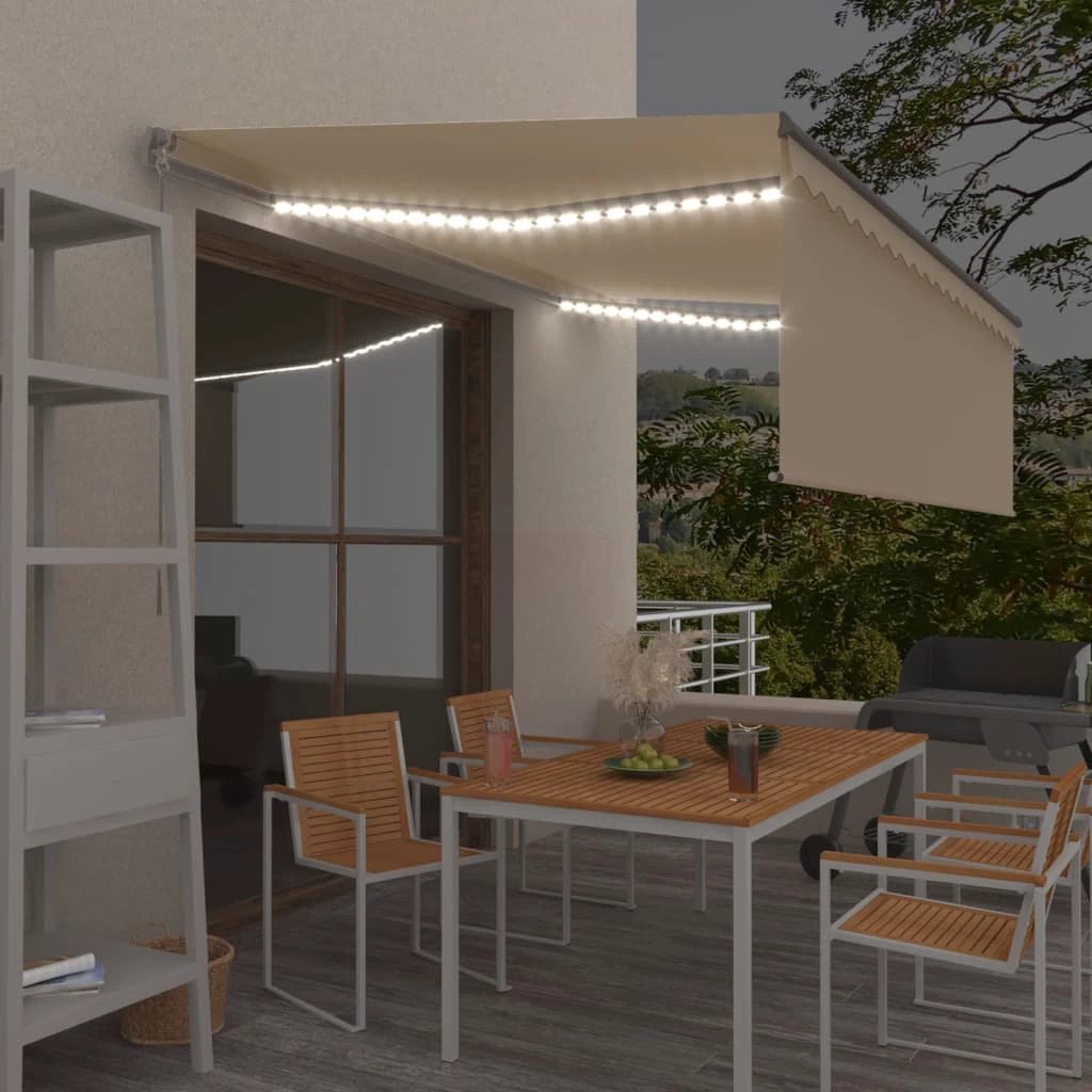 VidaXL Retractable Awning 3x2.5m Blind LED Patio by vidaXL