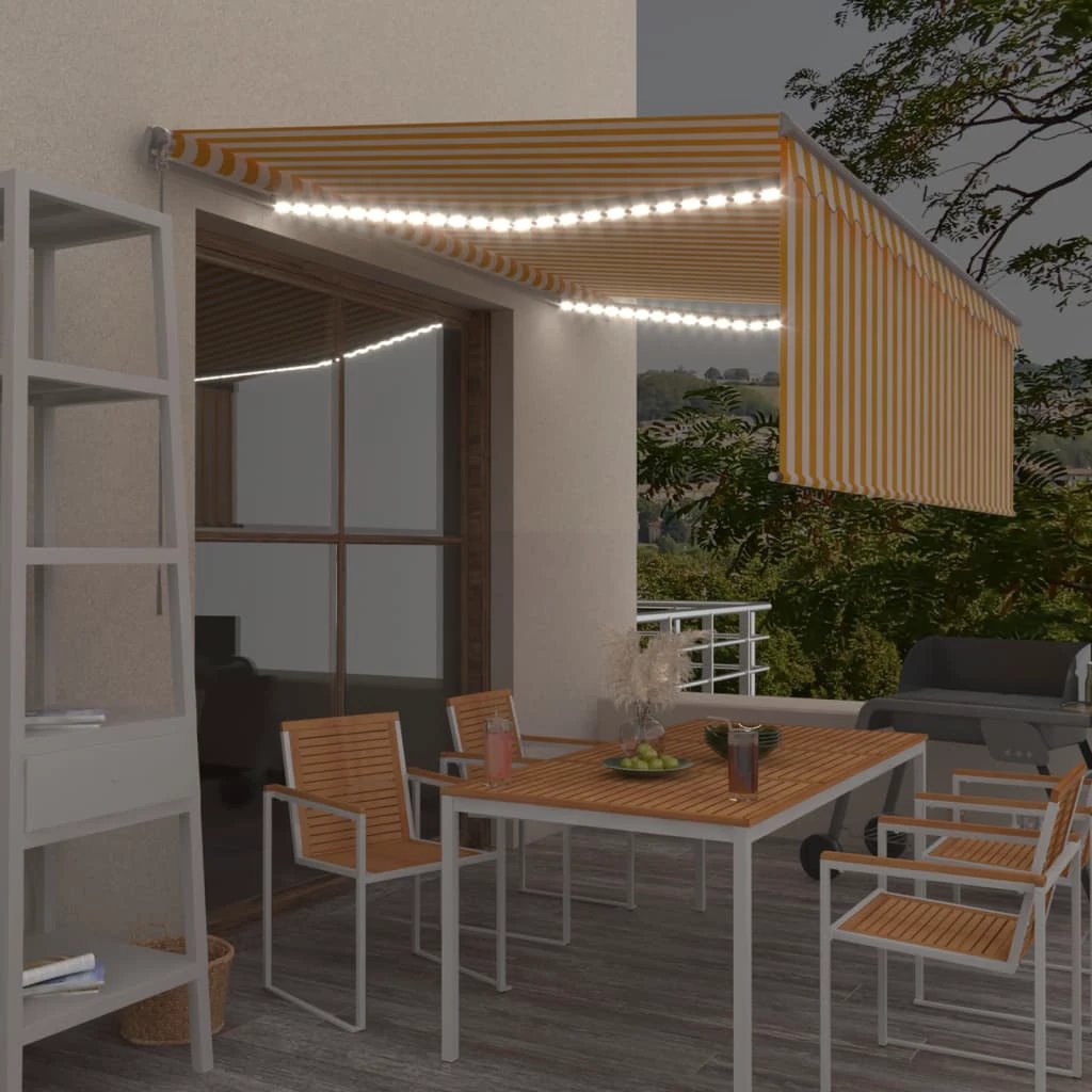 VidaXL Retractable Awning 3x2.5m Blind LED Patio by vidaXL