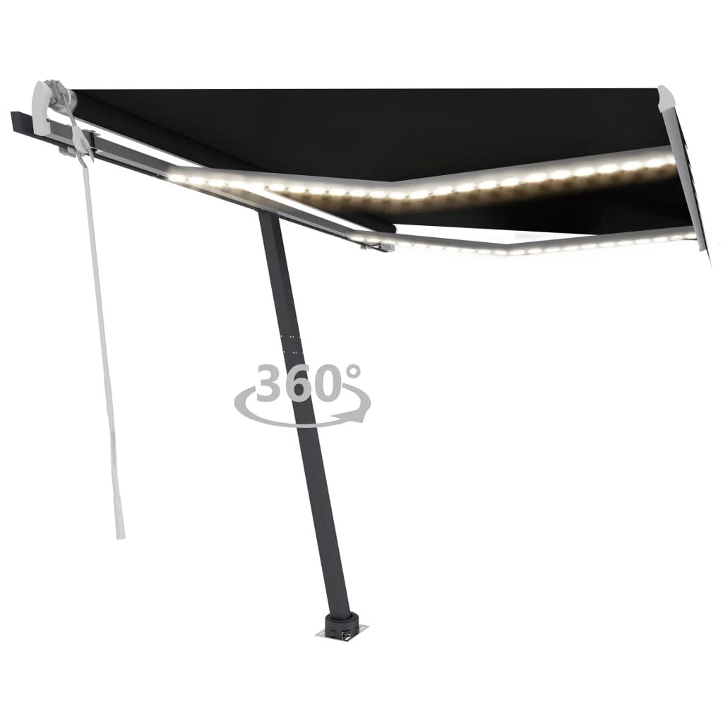 VidaXL Retractable Awning 300x250 LED Patio by vidaXL