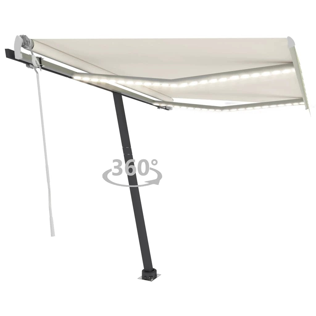 VidaXL Retractable Awning 300x250 LED Patio by vidaXL
