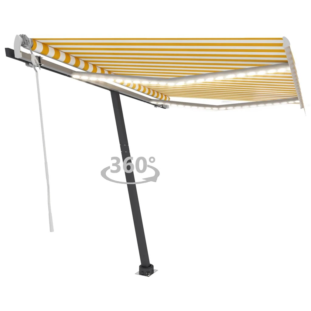 VidaXL Retractable Awning 300x250 LED Patio by vidaXL
