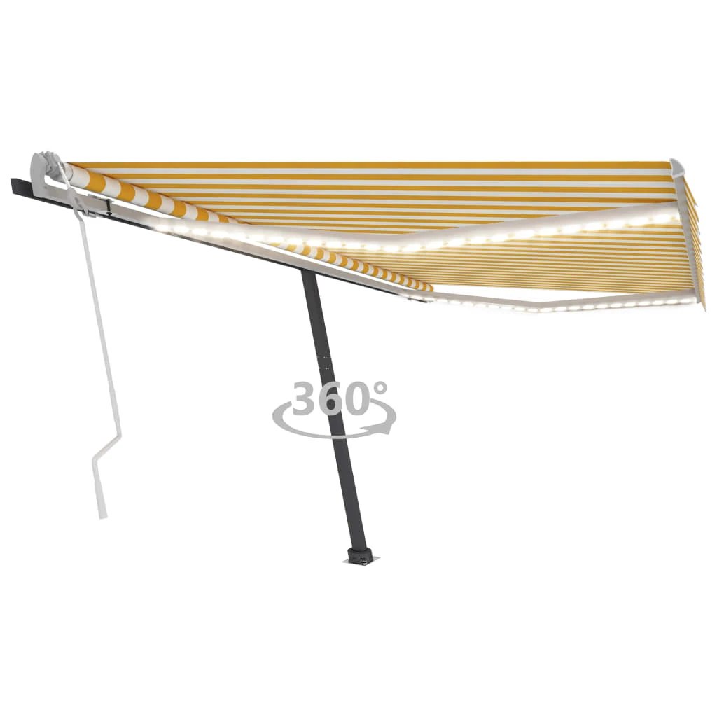 vidaXL VidaXL Retractable Awning 300x250 LED Patio - Cover