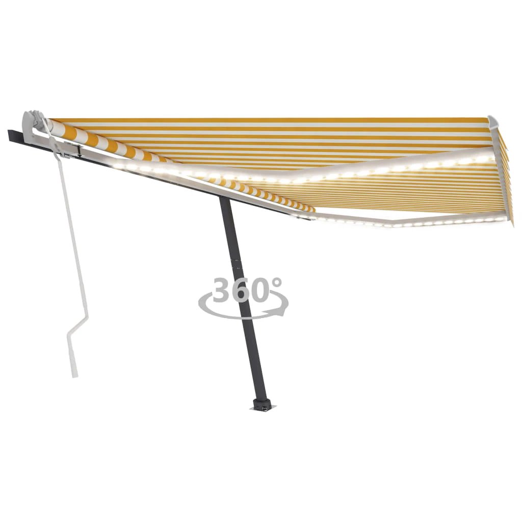 vidaXL VidaXL Retractable Awning 300x250 LED Patio - Cover
