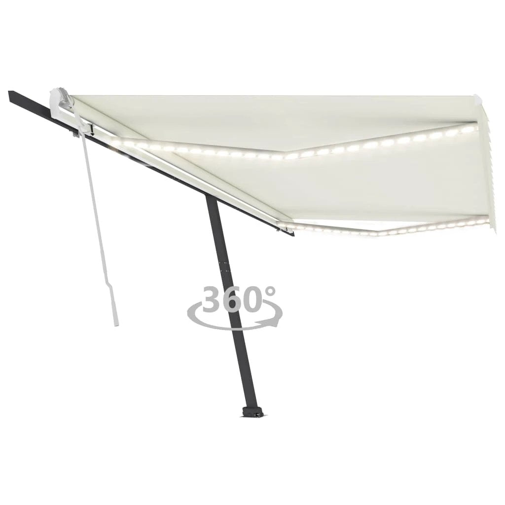VidaXL Retractable Awning 300x250 LED Patio by vidaXL