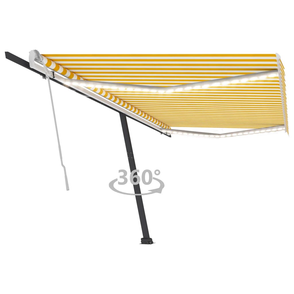 VidaXL Retractable Awning 300x250 LED Patio by vidaXL