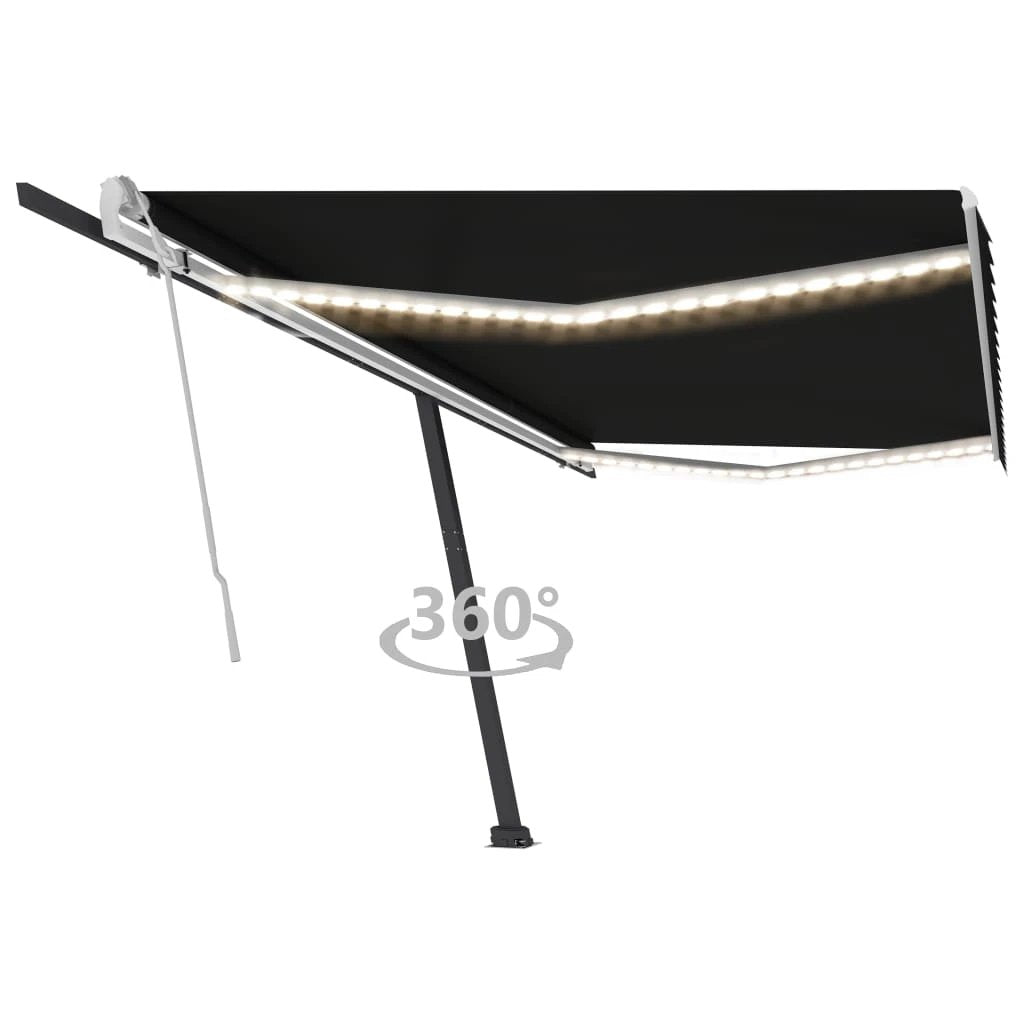 VidaXL Retractable Awning 300x250 LED Patio by vidaXL