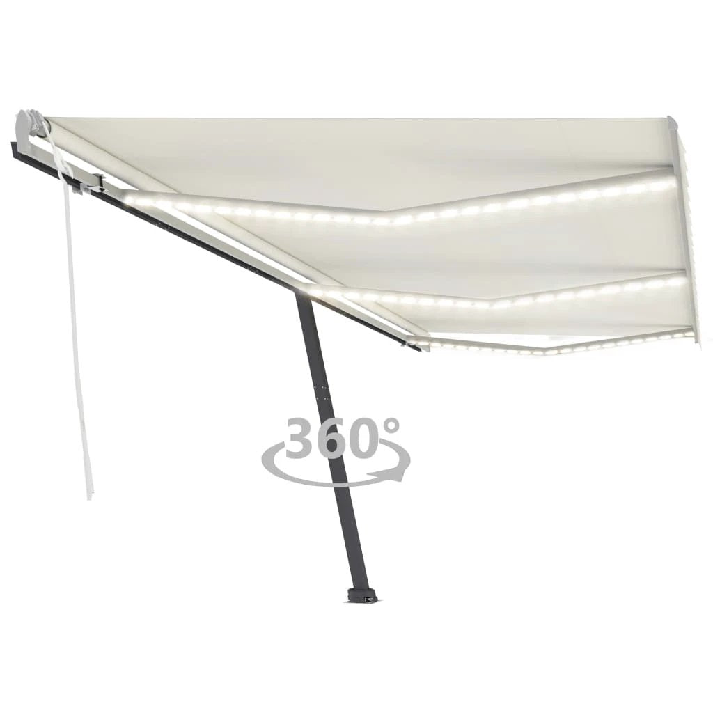 VidaXL Retractable Awning 300x250 LED Patio by vidaXL