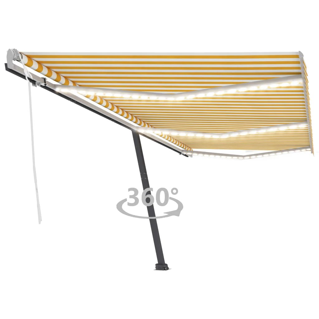 VidaXL Retractable Awning 300x250 LED Patio by vidaXL
