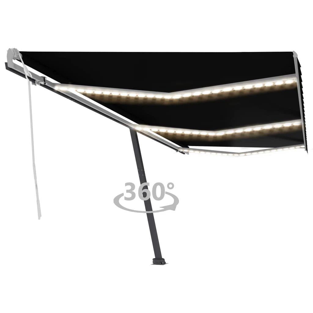 VidaXL Retractable Awning 300x250 LED Patio by vidaXL