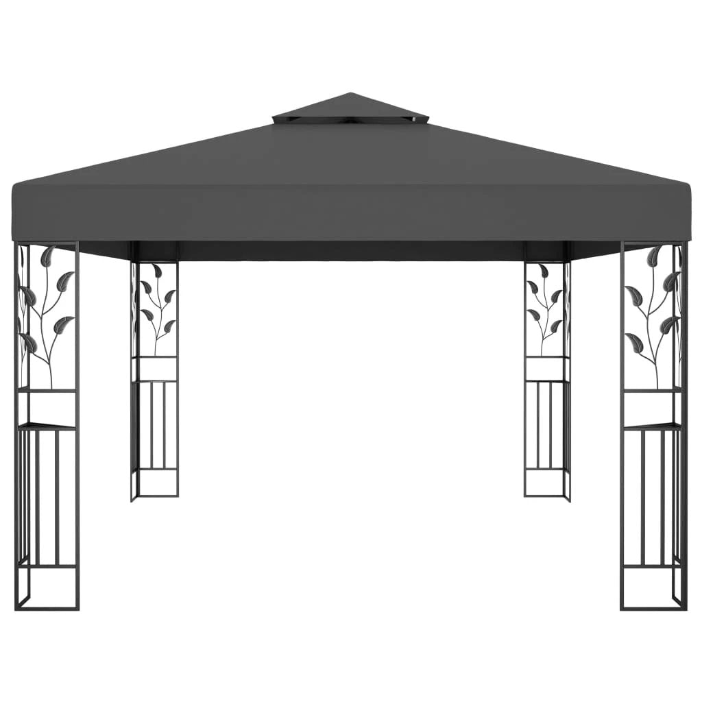 vidaXL vidaXL Gazebo with Double Roof&LED String Lights 3x4 m White - Gazebos