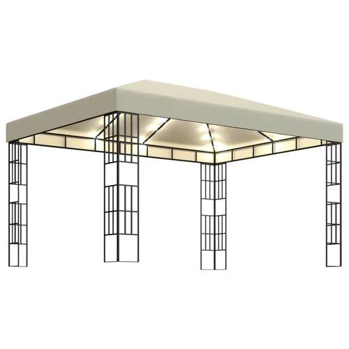 vidaXL vidaXL Gazebo 3x3 m with LED String Lights for Outdoor Gatherings and Shade - Gazebos