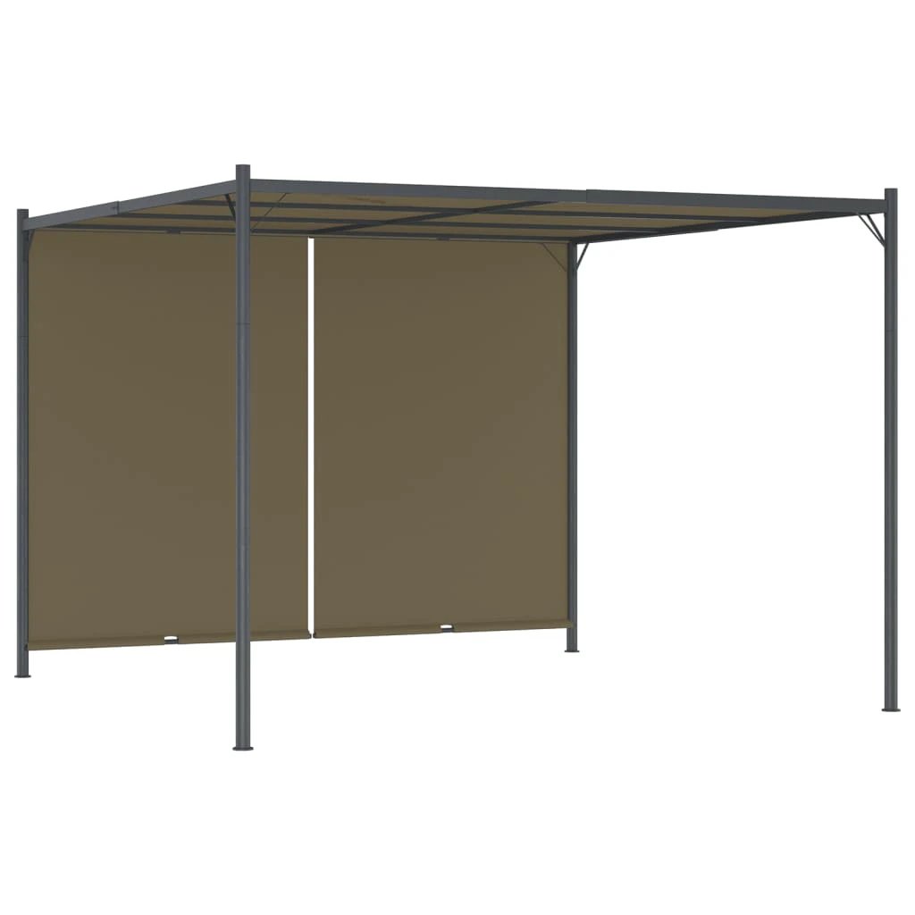 vidaXL Pergola with Adjustable Roof Cream White 3x3 m Steel by vidaXL
