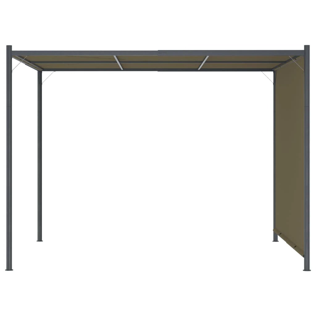 vidaXL Pergola with Adjustable Roof Cream White 3x3 m Steel by vidaXL
