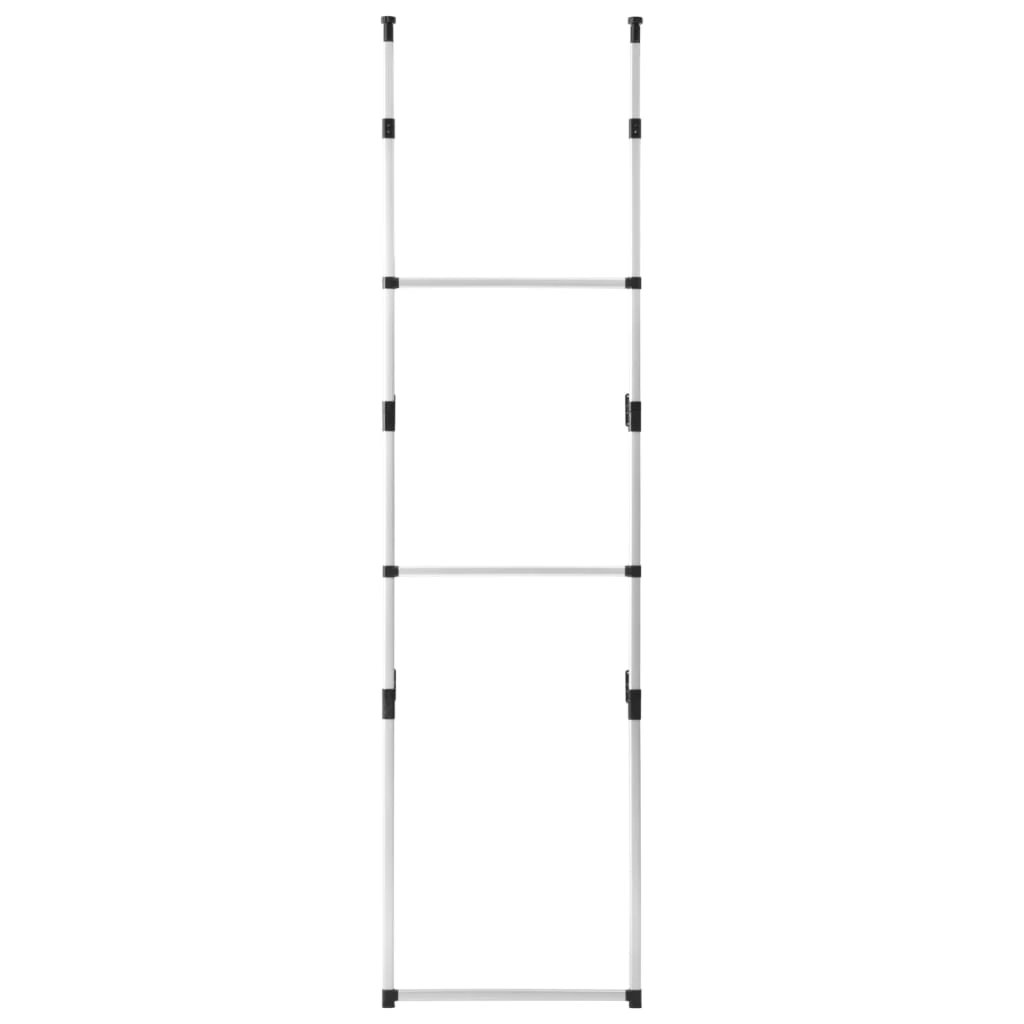 Telescopic Wardrobe System with Rods Aluminium by vidaXL