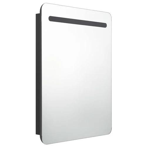 LED Bathroom Mirror Cabinet 60x11x80 cm with Soft Illumination for Modern Home Decor by vidaXL