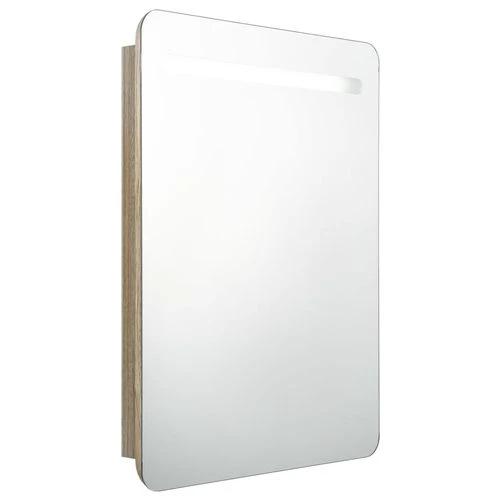LED Bathroom Mirror Cabinet 60x11x80 cm with Soft Illumination for Modern Home Decor by vidaXL