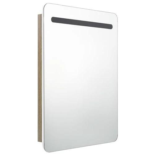 LED Bathroom Mirror Cabinet 60x11x80 cm with Soft Illumination for Modern Home Decor by vidaXL