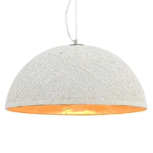 vidaXL Pendant Lamp White and Silver Ø50 cm E27 by vidaXL