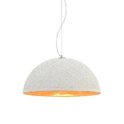 vidaXL Pendant Lamp White and Silver Ø50 cm E27 by vidaXL