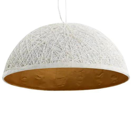 vidaXL Pendant Lamp White and Silver Ø50 cm E27 by vidaXL