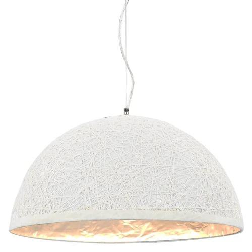 vidaXL Pendant Lamp White and Silver Ø50 cm E27 by vidaXL