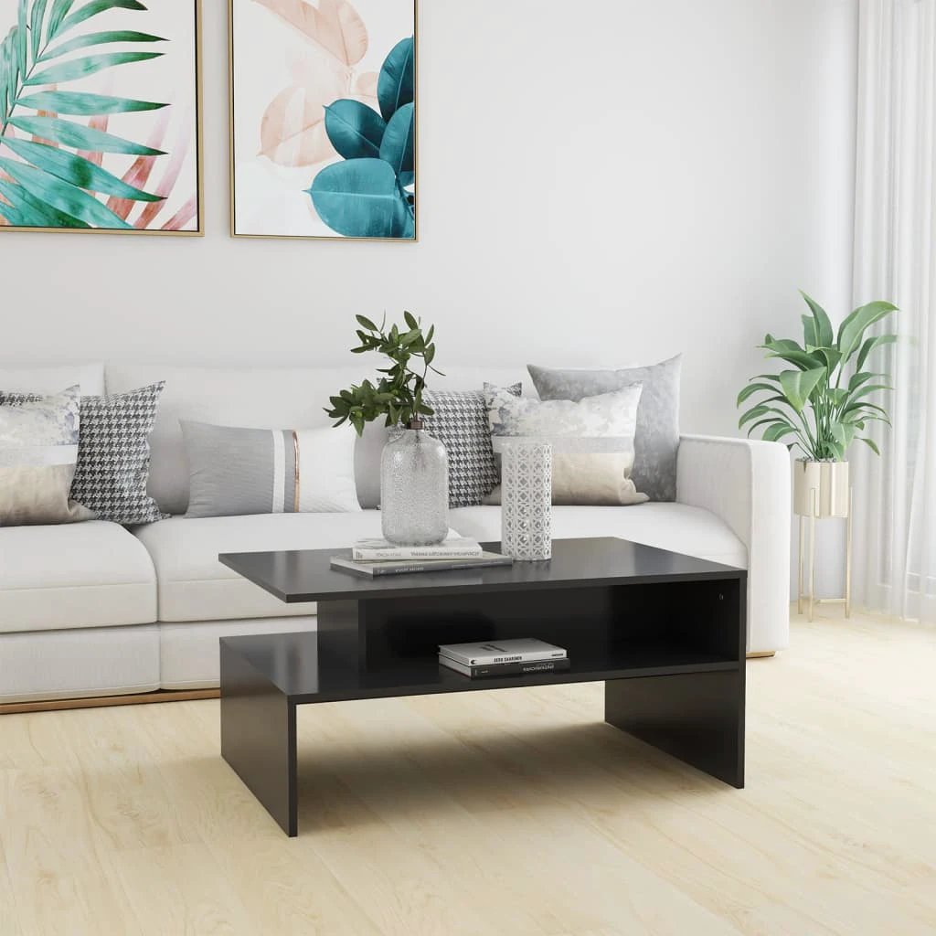 vidaXL Coffee Table 90x60x42.5 cm Smoked Oak Engineered Wood For Modern Living Room Decor by vidaXL