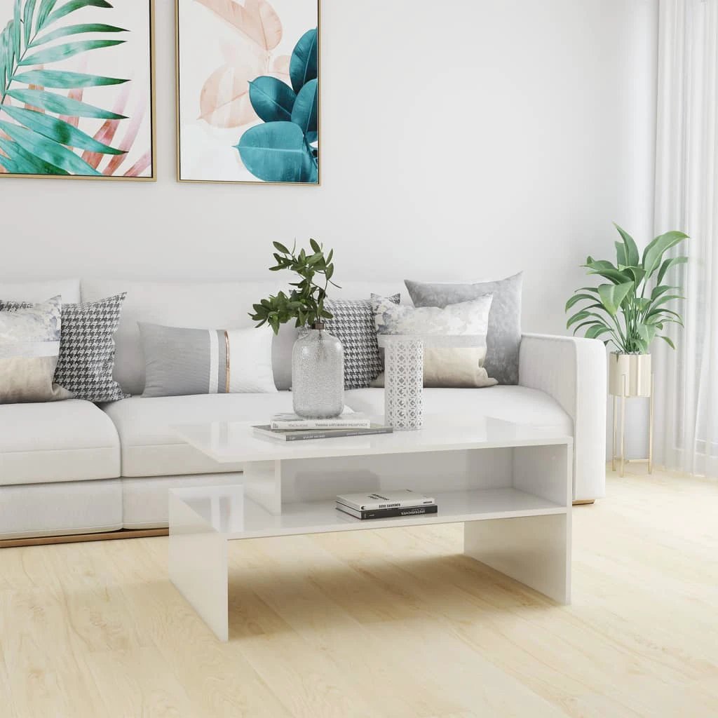 vidaXL Coffee Table 90x60x42.5 cm Smoked Oak Engineered Wood For Modern Living Room Decor by vidaXL