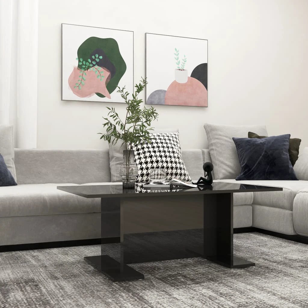 vidaXL VidaXL Coffee Table 103.5x60x40 cm Engineered Wood Durable White Finish For Living Room - Coffee Table