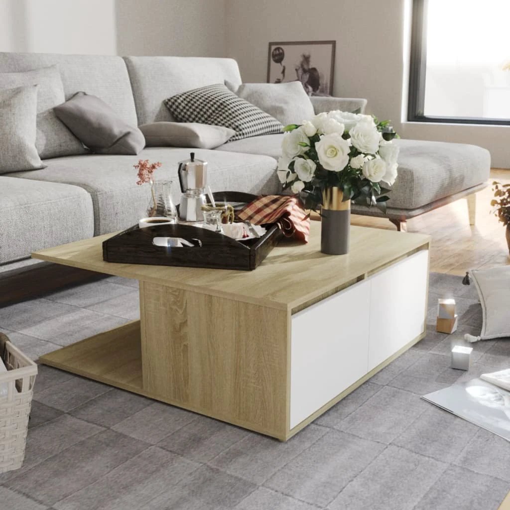 VidaXL Coffee Table 80x80x31 Engineered Wood by vidaXL